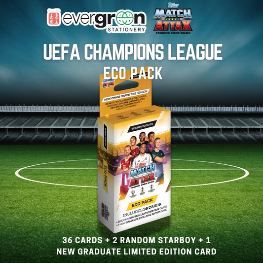 [SG] Topps Match Attax UEFA Champions League Eco Pack | 38 Cards [Evergreen Stationery]