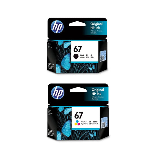 HP 67 Ink Cartridge (Black 3YM56AA/Color 3YM55AA)