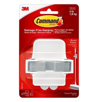 Command™ Broom Gripper 17007, 1 Gripper 2 Strips/Pack