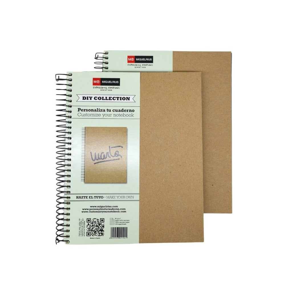 [SG] ECO MIQUELRIUS 2194 DIY Notebook A5 (SQUARED & LINED, 120GSM, 120 sheets) [Evergreen Stationery]