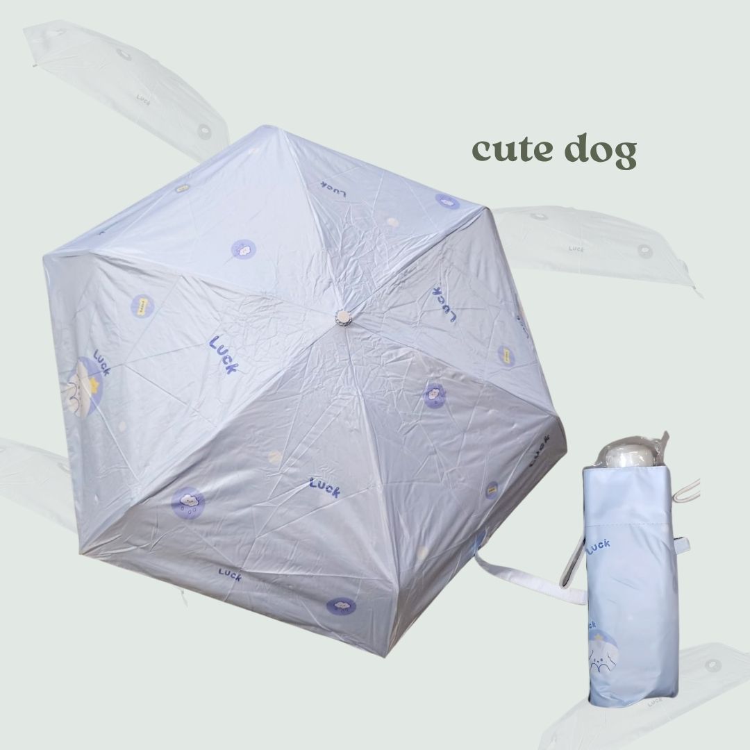 [SG] Cute Animal Designs Vinyl UV-Blocking Lightweight Pocket Umbrella [Evergreen Stationery]