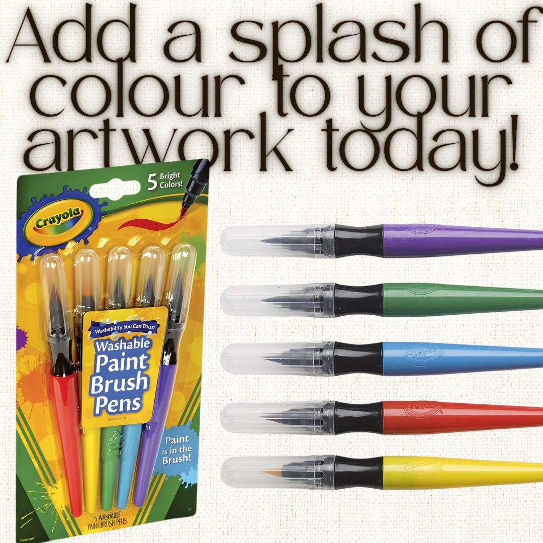 [SG] Crayola Paint Brush Pens Set – 5 Colours [Evergreen Stationery]
