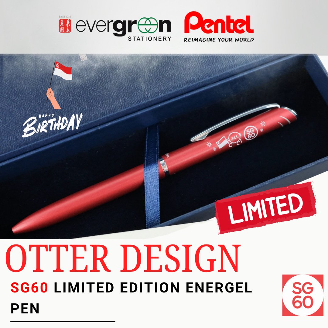 [SG] Limited Edition Pentel SG60 Otter Design Energel Pen [Evergreen Stationery]