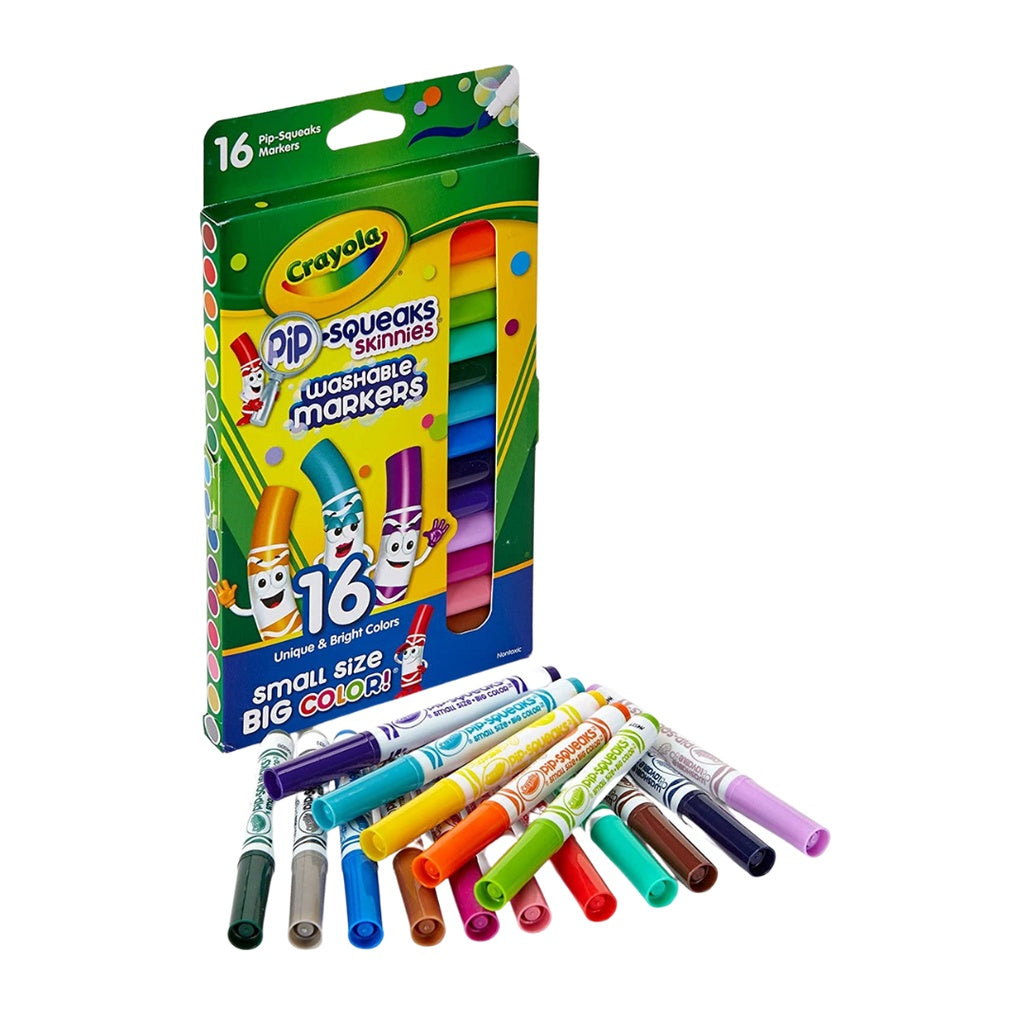 [SG] Crayola 588703 Pip-Squeaks Skinnies Washable Markers 16ct [Evergreen Stationery]