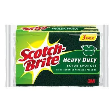 3M Scotch-Brite Heavy Duty Scrub Sponge Pack of 3 420-3PC