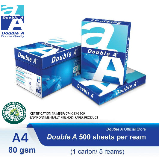 [SG] Double A A4 80GSM Paper [Evergreen Stationery]