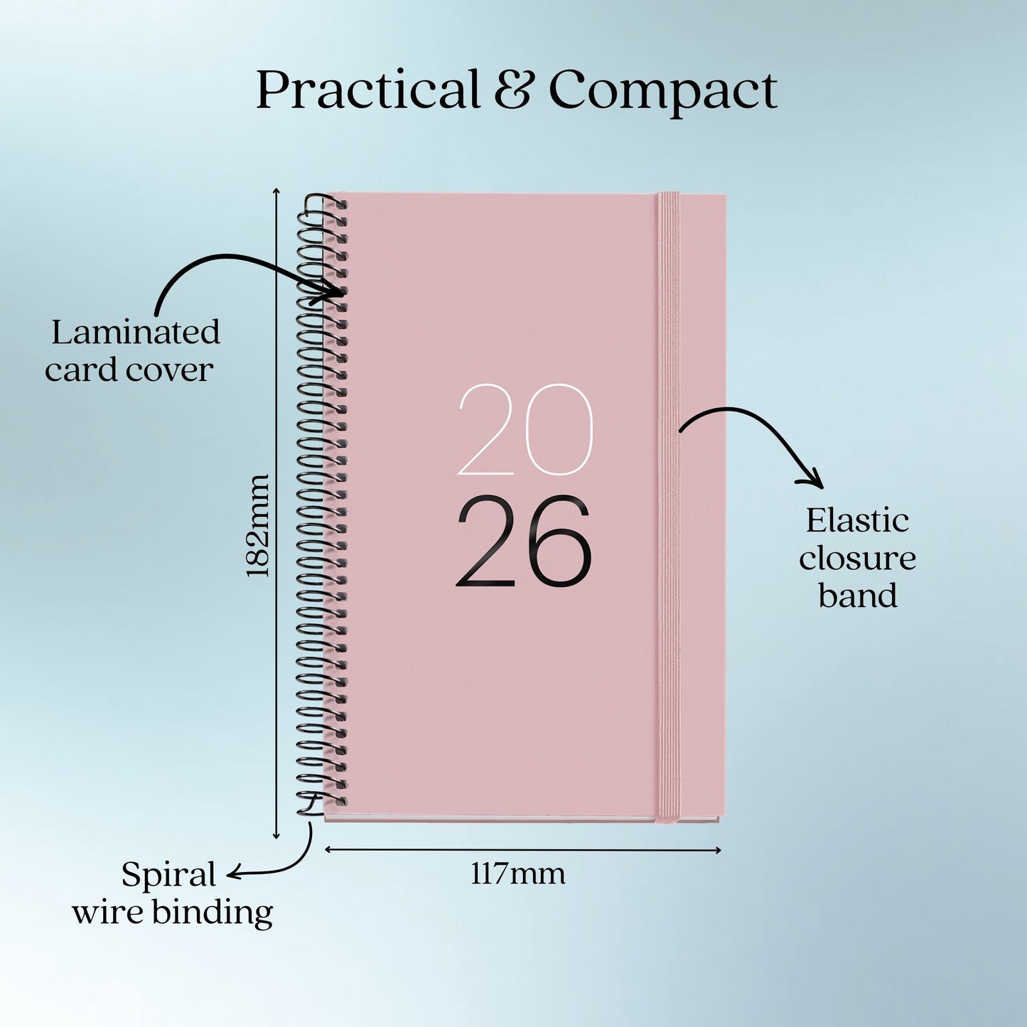 [SG] APLI MIQUELRIUS 2026 A6 Weekly Spiral Bound Planner [Evergreen Stationery]