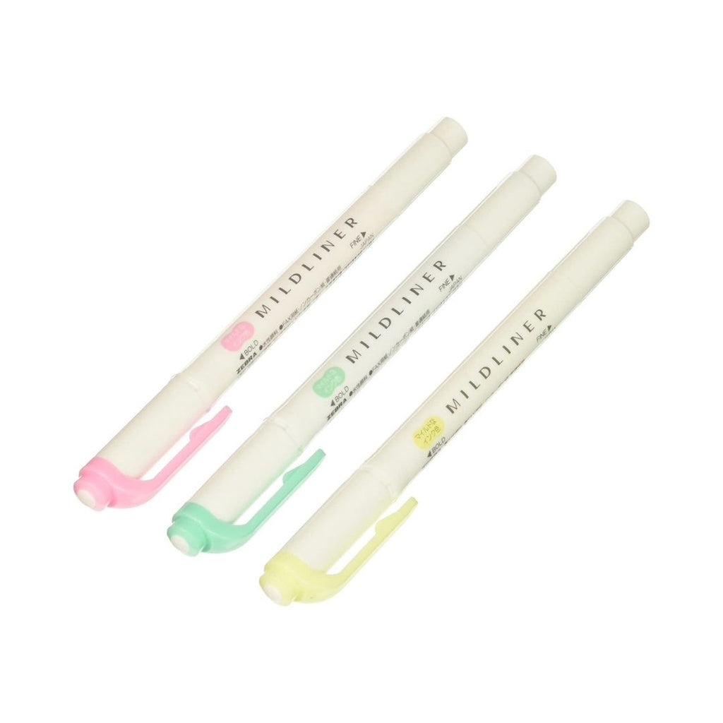 [SG] [LIMITED EDITION] Zebra Mildliner Fluo Highlighter Wkt7-3c / UNI PUS-102T 3C [Evergreen Stationery]