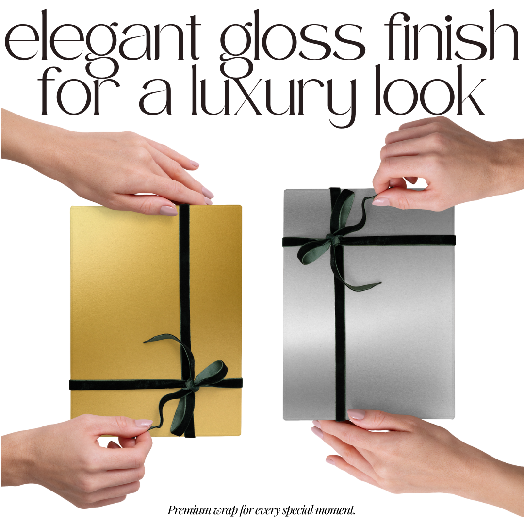 [SG] APLI Gold & Silver Premium Gift Wrapping Paper – 1m x 3m [Evergreen Stationery]