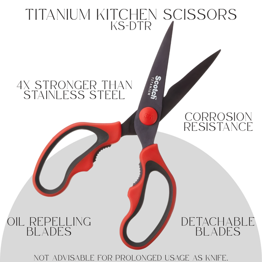 [SG] 3M Scotch™ Premium/Titanium Detachable Kitchen Scissors (KS-DTR) [Evergreen Stationery]