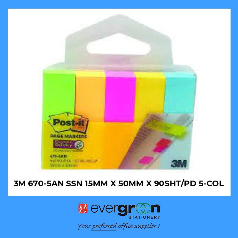 3M 670-5AN SSN 15MM X 50MM X 90SHT/PD 5-COL