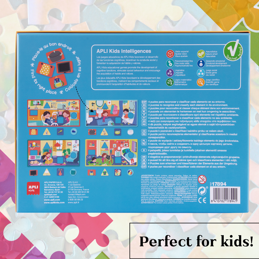 [SG] APLI Kids Association Puzzle – The House (4 XL Puzzles) [Evergreen Stationery]