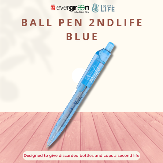 [SG] ONLINE 21007/6D Ball Pen 2ndLife Blue [Evergreen Stationery]