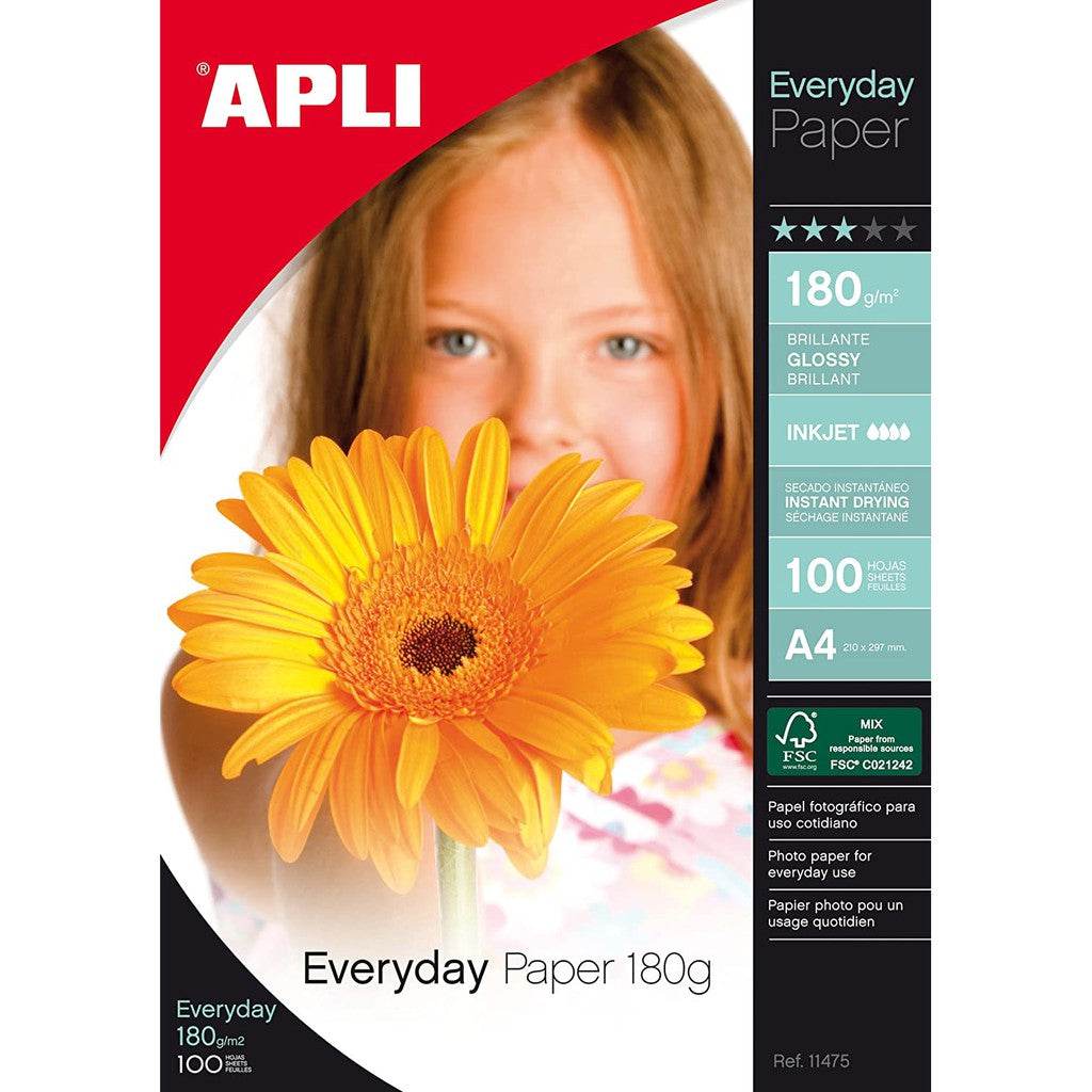 [SG] APLI Everyday Paper A4 180gsm 100 Sheets [Evergreen Stationery]