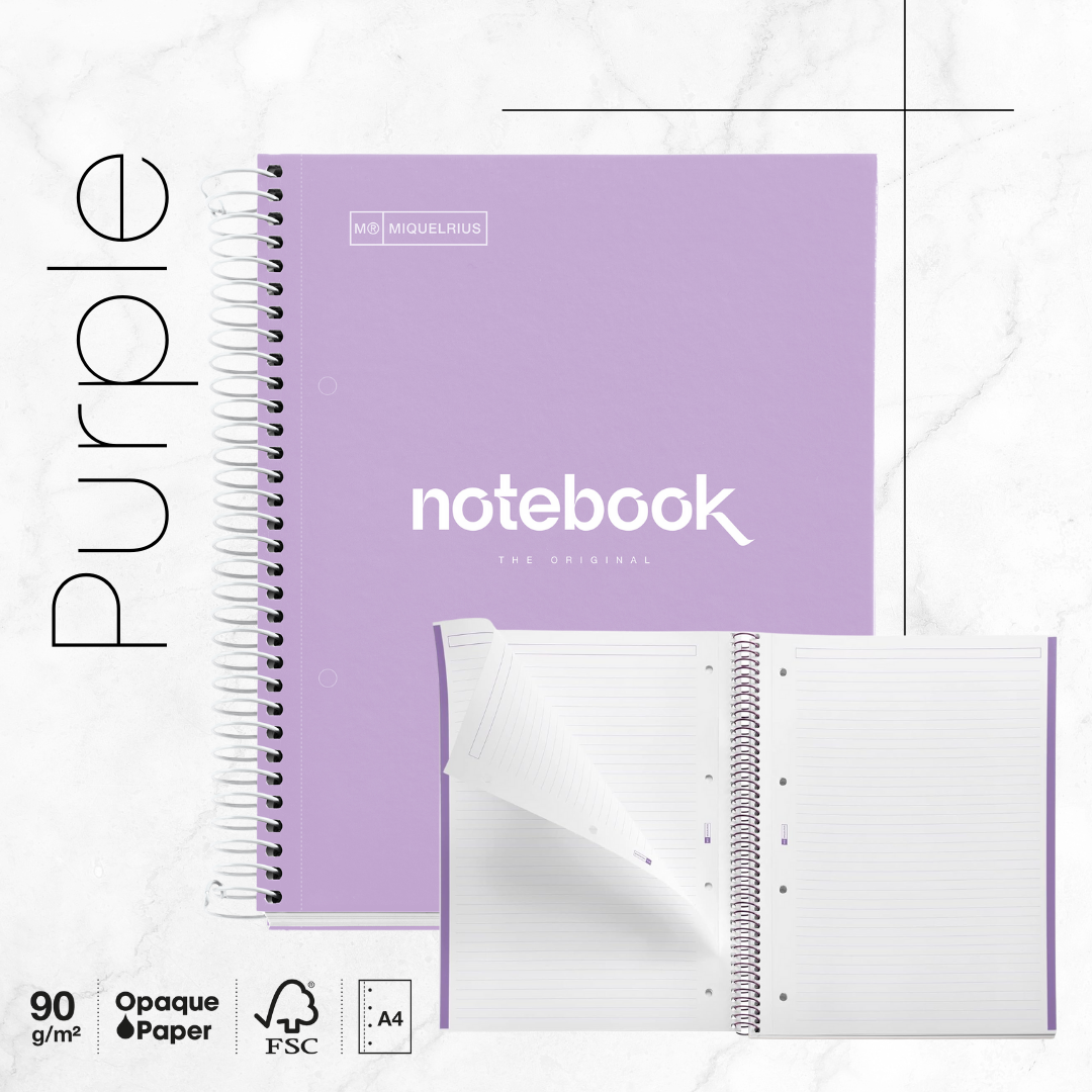 [SG] APLI MIQUELRIUS A4 Emotions Ruled Notebook | Hard Cover| 80 Sheets [Evergreen Stationery]