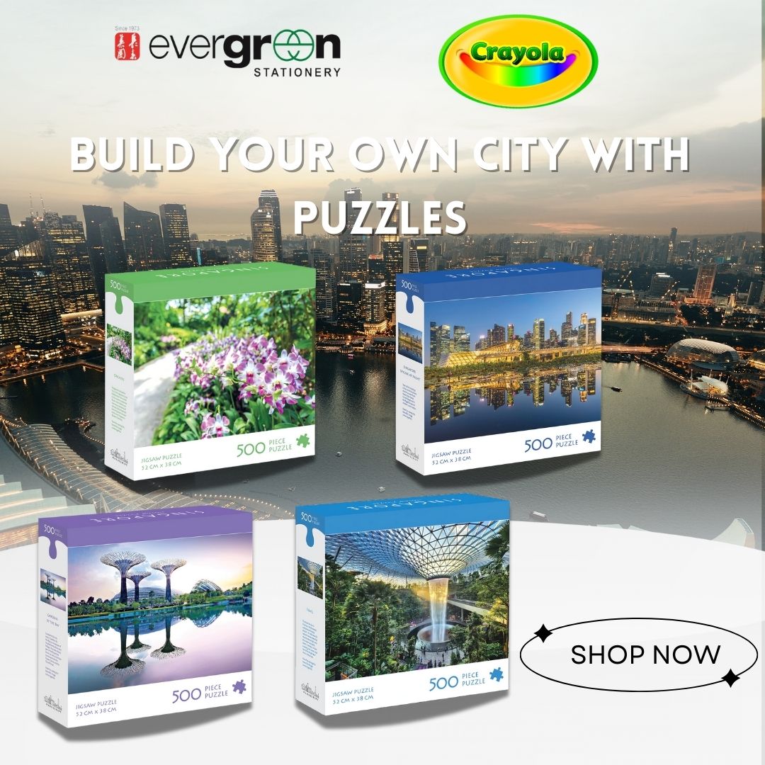 [SG] Crayola Singapore Photo Jigsaw Puzzle 500 Pieces 52cm X 38cm [Evergreen Stationary]