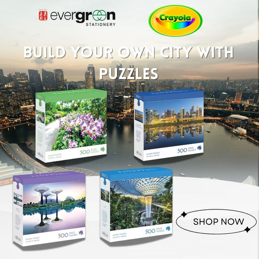 [SG] Crayola Singapore Photo Jigsaw Puzzle 500 Pieces 52cm X 38cm [Evergreen Stationary]