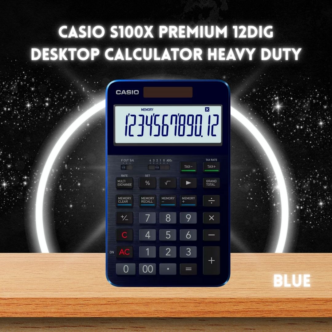 [SG] Casio S100X Premium 12 Digit Heavy Duty Desktop Calculator [Evergreen Stationary]