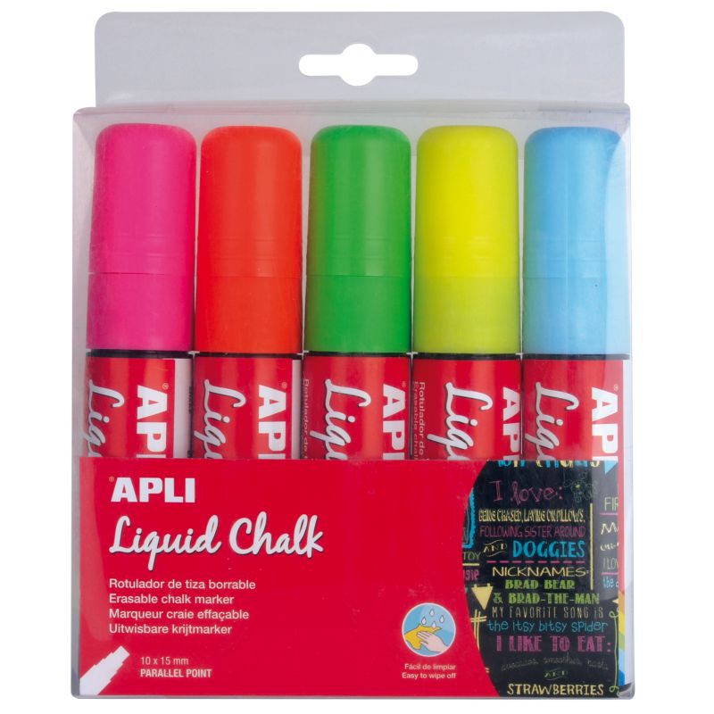 Apli Jumbo Liquid Chalk 5Pcs/Set 15mm Parallel Point