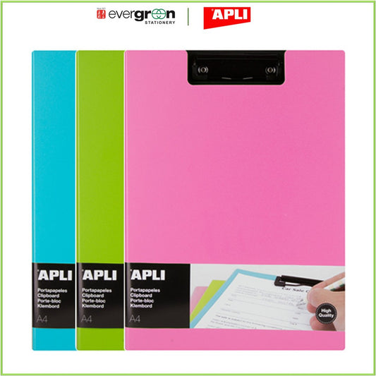 [SG] APLI A4 Clipboard with Premium Flap [Evergreen Stationery]