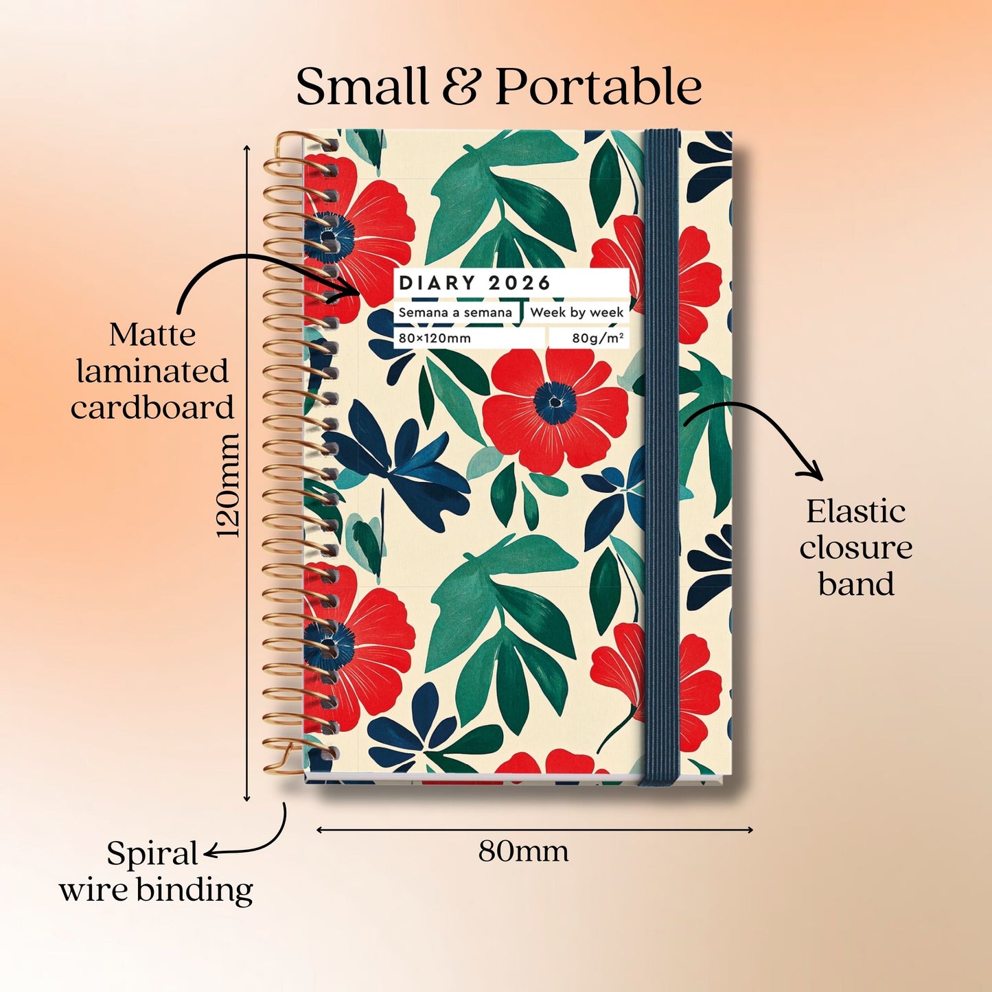 [SG] APLI MIQUELRIUS 2026 A6 Small and Portable Weekly Planner [Evergreen Stationery]