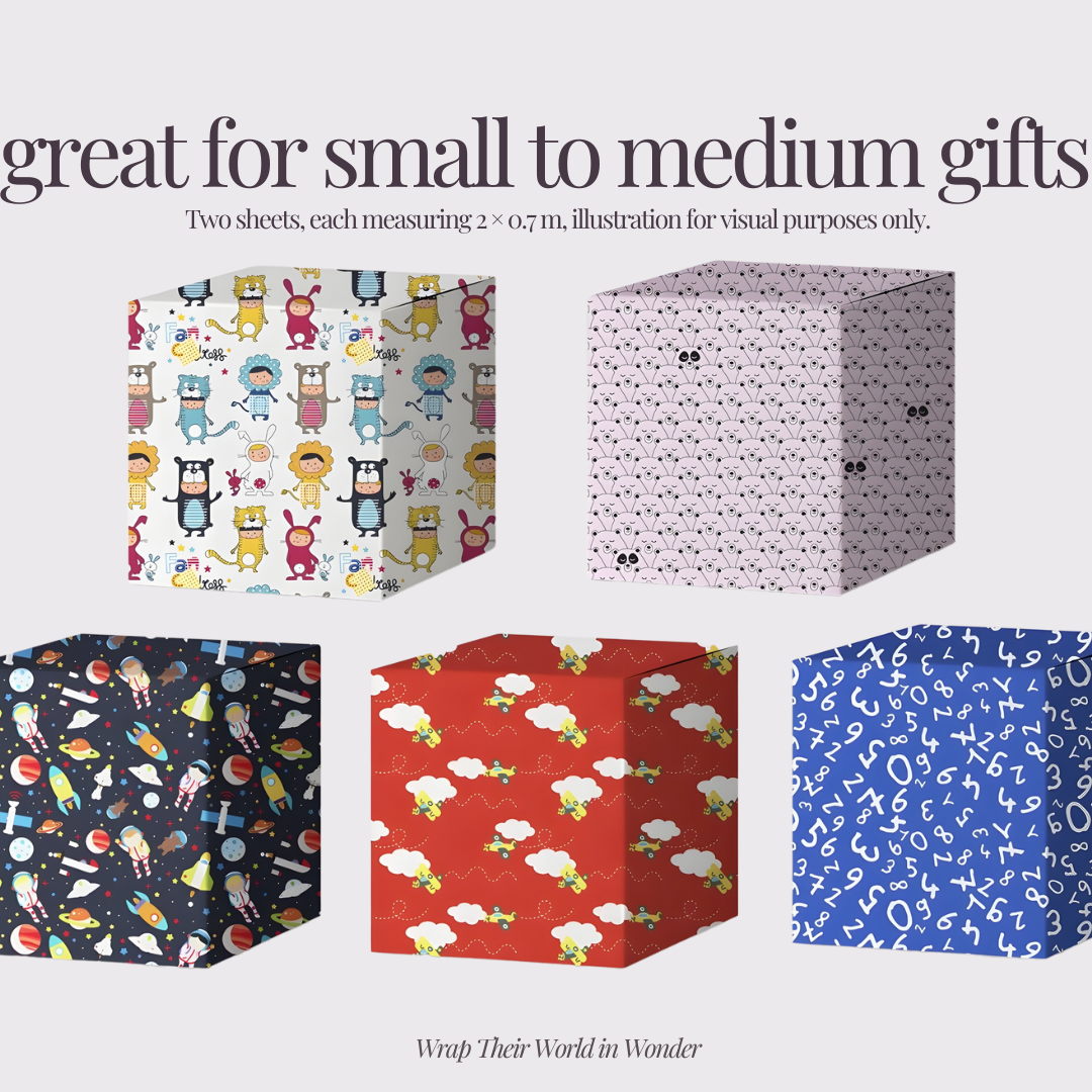 [SG] APLI Wrapping Paper Roll 2 × 0.7 m – Kids [Evergreen Stationery]