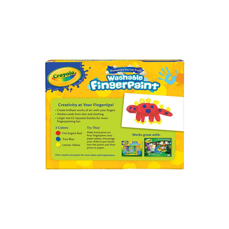 3CT/8OZ WSH FINGER PAINT PRIMARY COLOUR CRAYOLA