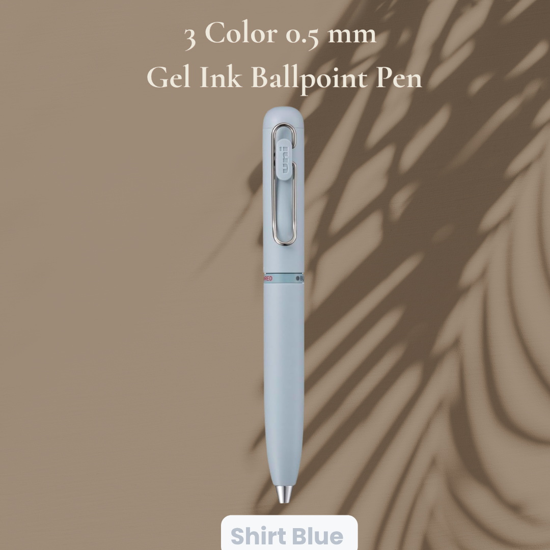 [SG] Uniball 3 Color 0.38/0.5mm Gel Ink Ballpoint Pen [Evergreen Stationery]