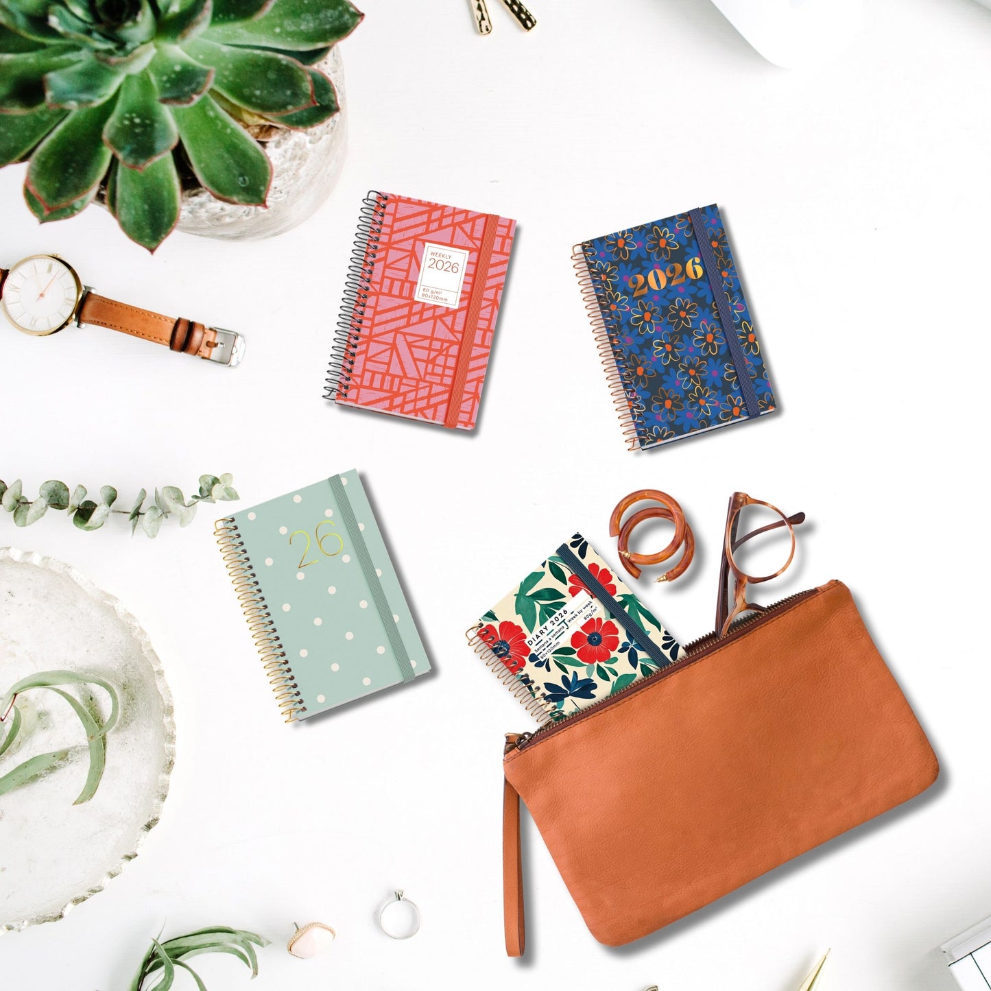 [SG] APLI MIQUELRIUS 2026 A6 Small and Portable Weekly Planner [Evergreen Stationery]