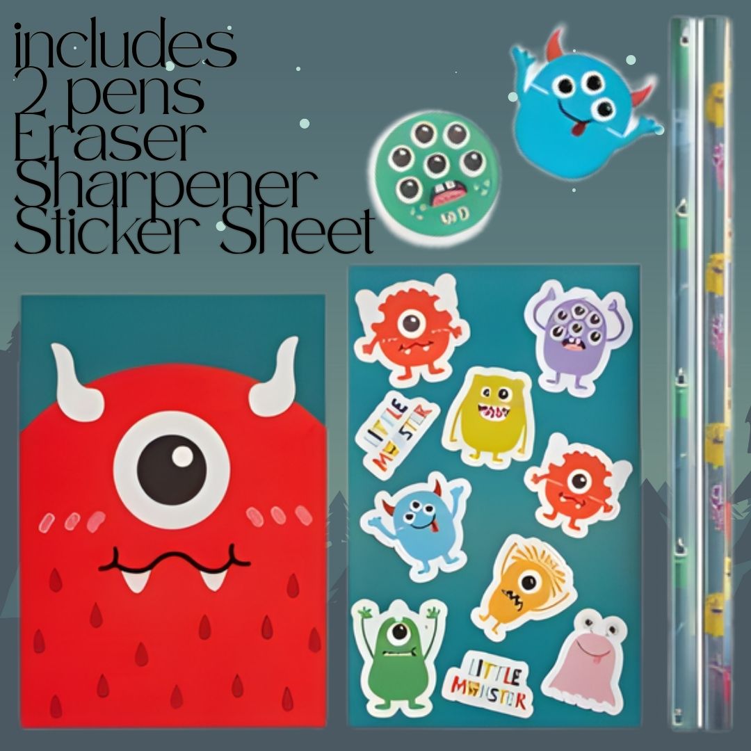 [SG] APLI MIQUELRIUS PVC Case Set of Monster [Evergreen Stationery]