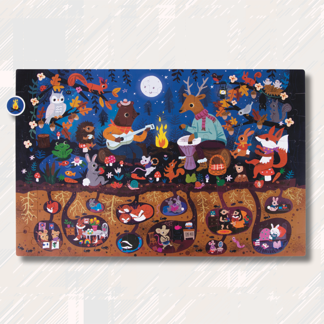 [SG] APLI Observation Puzzle – Forest Theme (104 Pieces) [Evergreen Stationery]