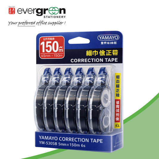 Yamayo YM‑5305B Correction Tape 6‑Pack