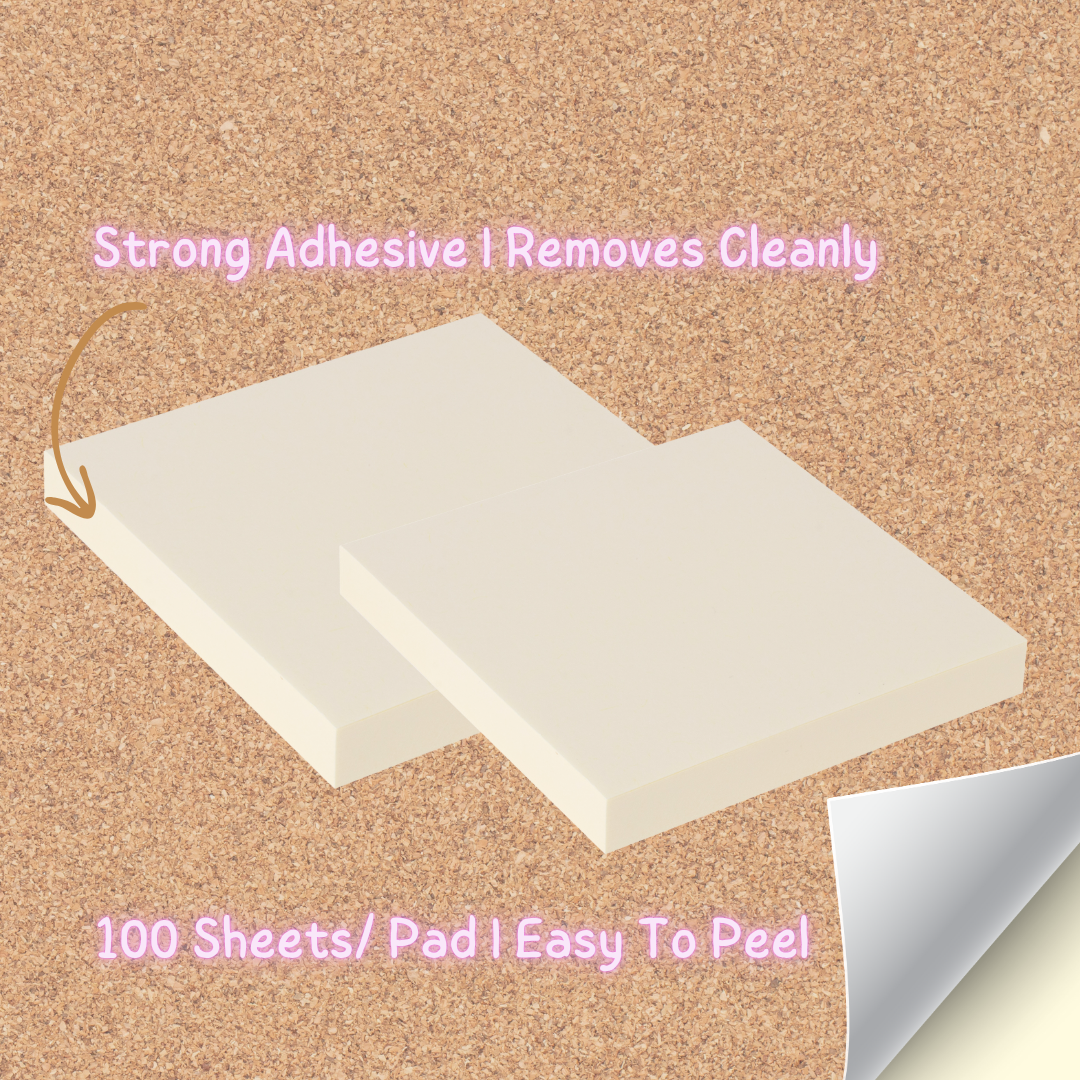 [SG] Apli 3x3 Inches Yellow Self-Adhesive Sticky Notes | 100 Sheets/Pad | FSC-Certified [Evergreen Stationery]