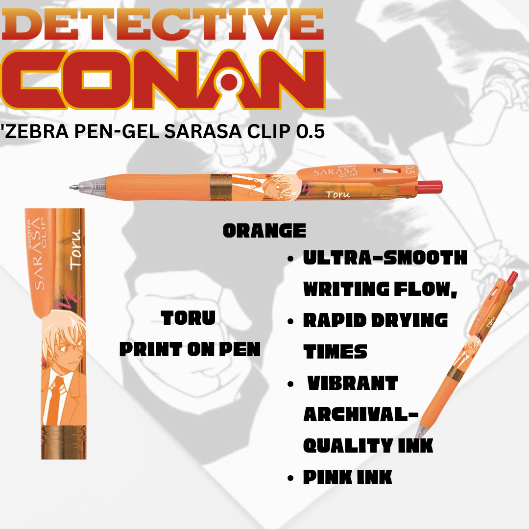 Zebra Sarasa Clip Detective Conan Limited Edition 0.5mm Indivisual Gel-Pen | Anime Lovers