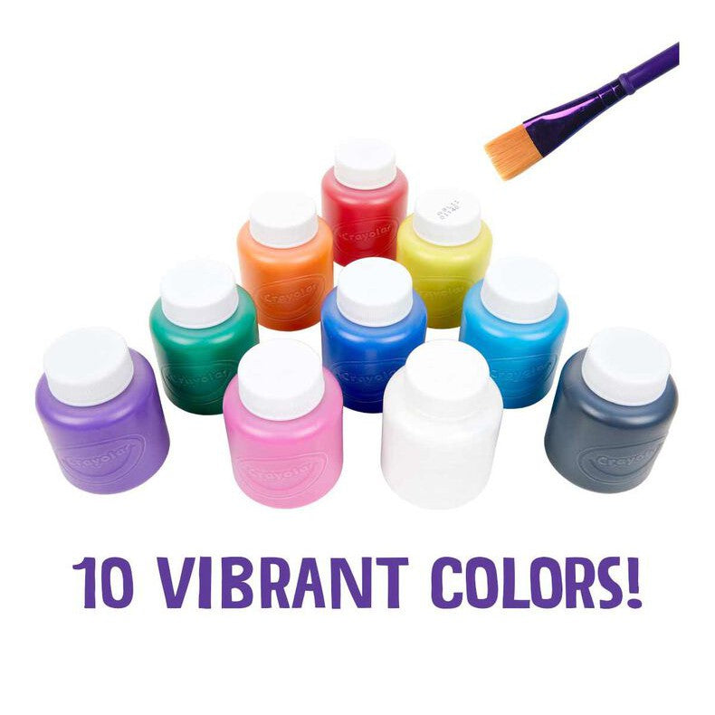 Crayola 10colour Washable Paint (59ml/btl)