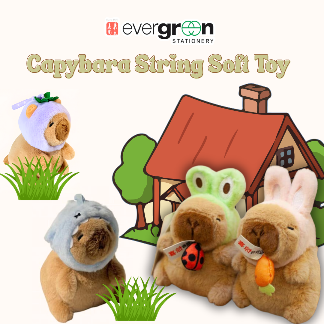 [SG] Capybara String Soft Toy Keychain [Evergreen Stationery]