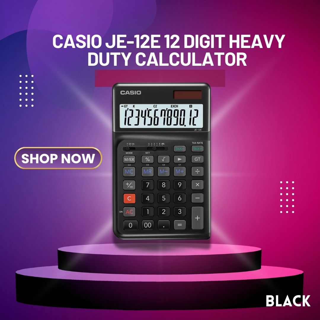 [SG] Casio JE-12E 12 Digit Heavy Duty Calculator [Evergreen Stationary]