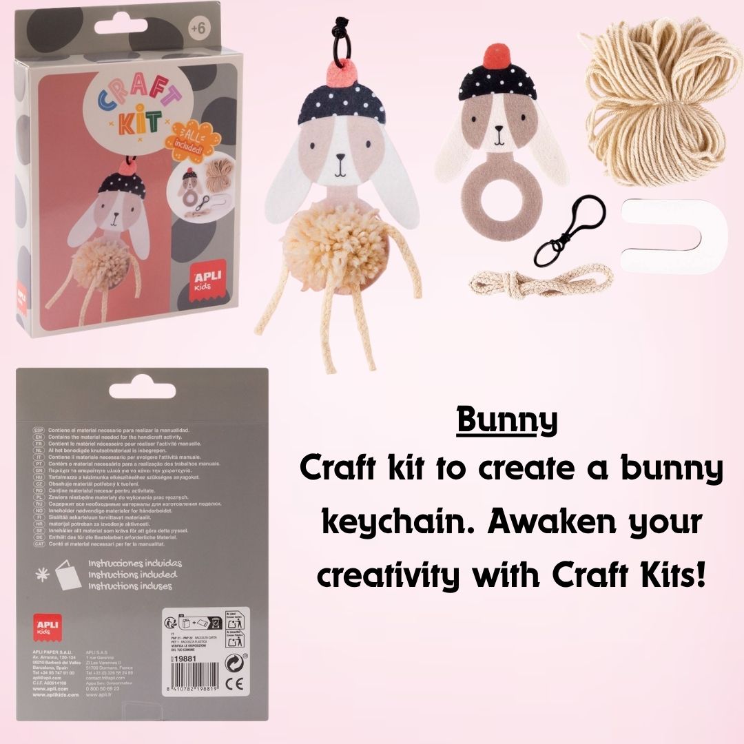 APLI Keychain Craft Kit Unicorn Bunny |DIY|Arts and Craft|Kit|Keychain|