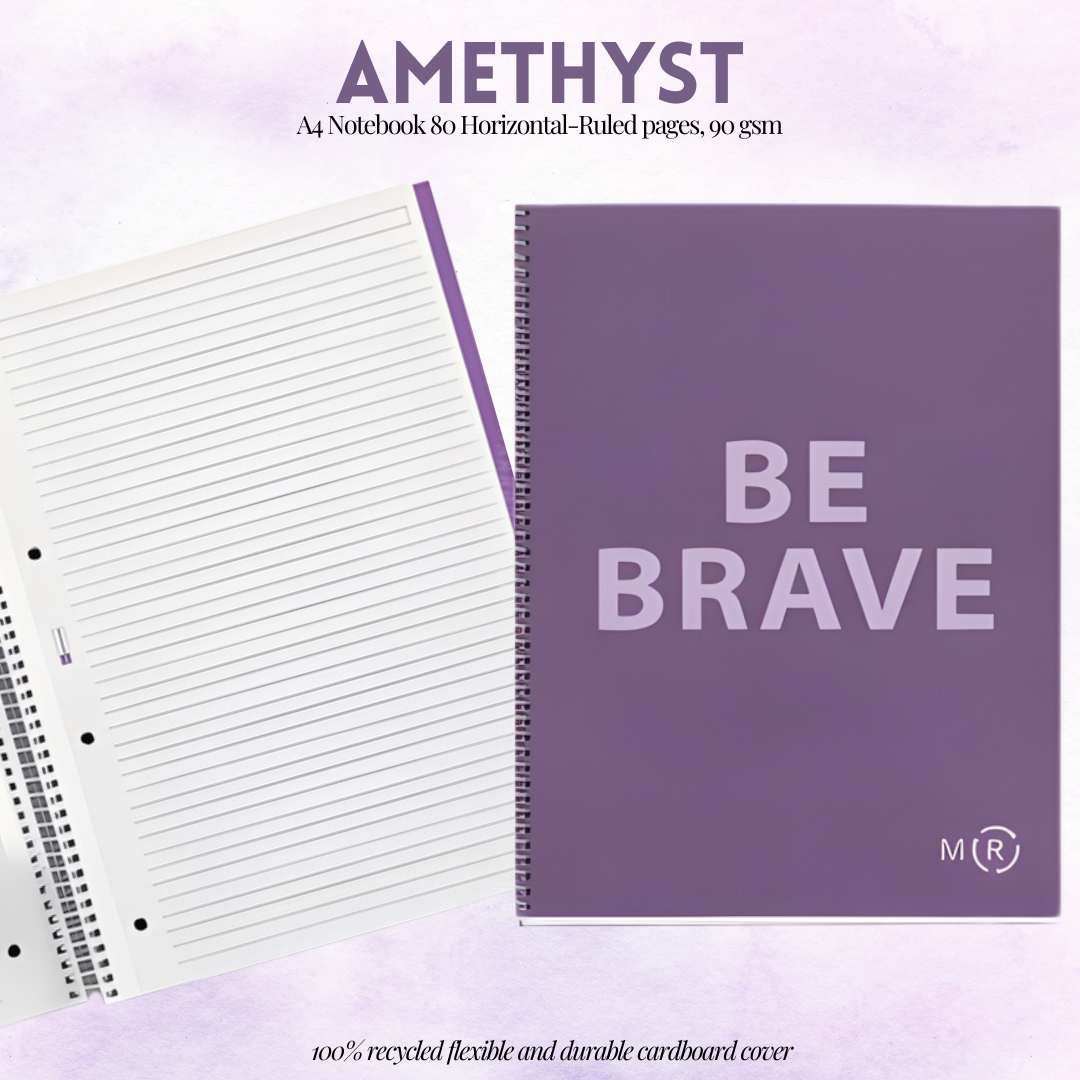 [SG] APLI BE Eco A4 Notebook 80 Pages 90gsm Horizontal – Multi Colours [Evergreen Stationery]