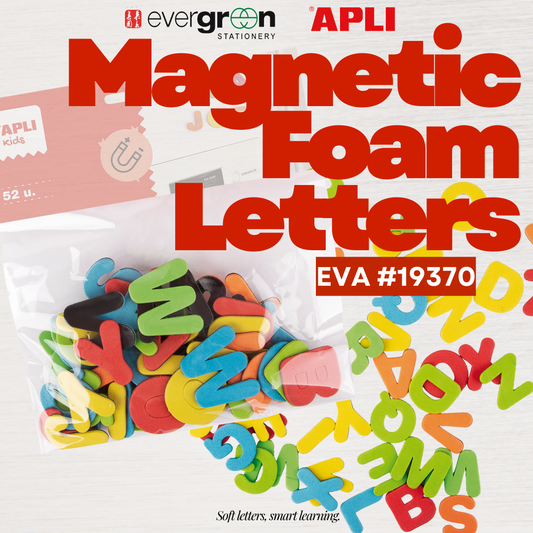 [SG] APLI EVA Foam Alphabet Magnet Letters 52pcs [Evergreen Stationery]
