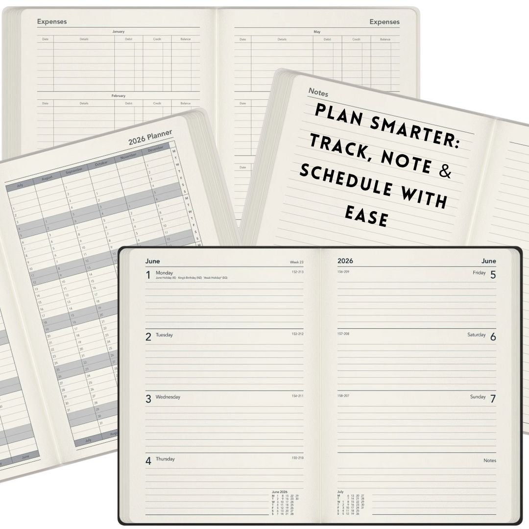 [SG] COLLINS 2026 Bella Ramsay Cat A5 Week-To-View Planner [Evergreen Stationery]