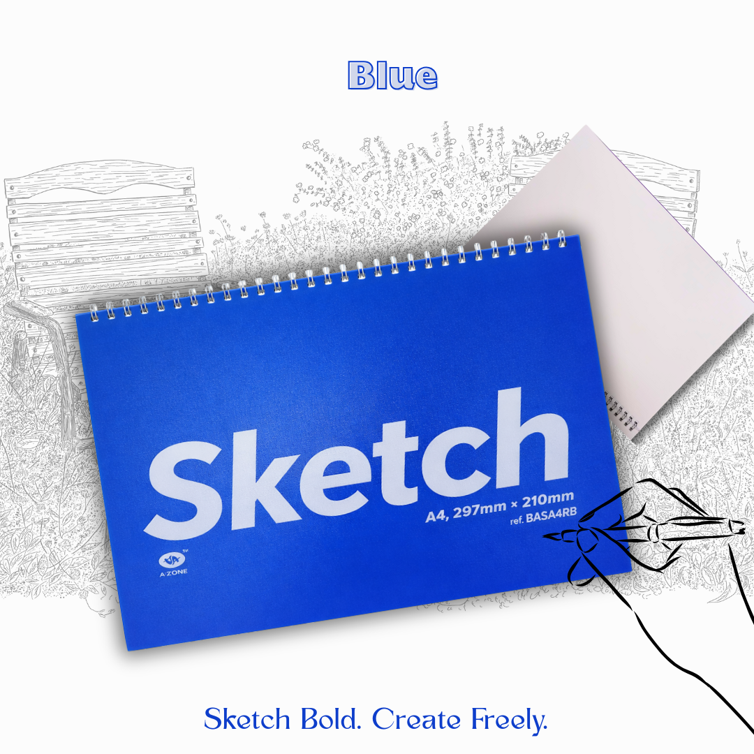 [SG] Azone A4 Spiral Sketch Book [Evergreen Stationery]