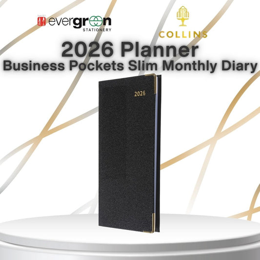 [SG] COLLINS 2026 Business Pockets Slim Monthly Planner [Evergreen Stationery]