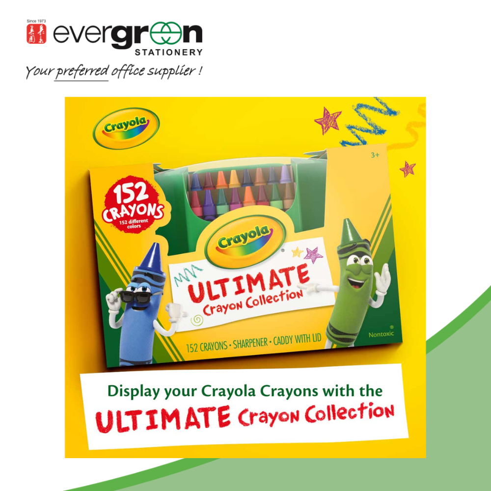 Crayola Ultimate Crayon Caddy with Lid and Sharpener, 152 Crayons