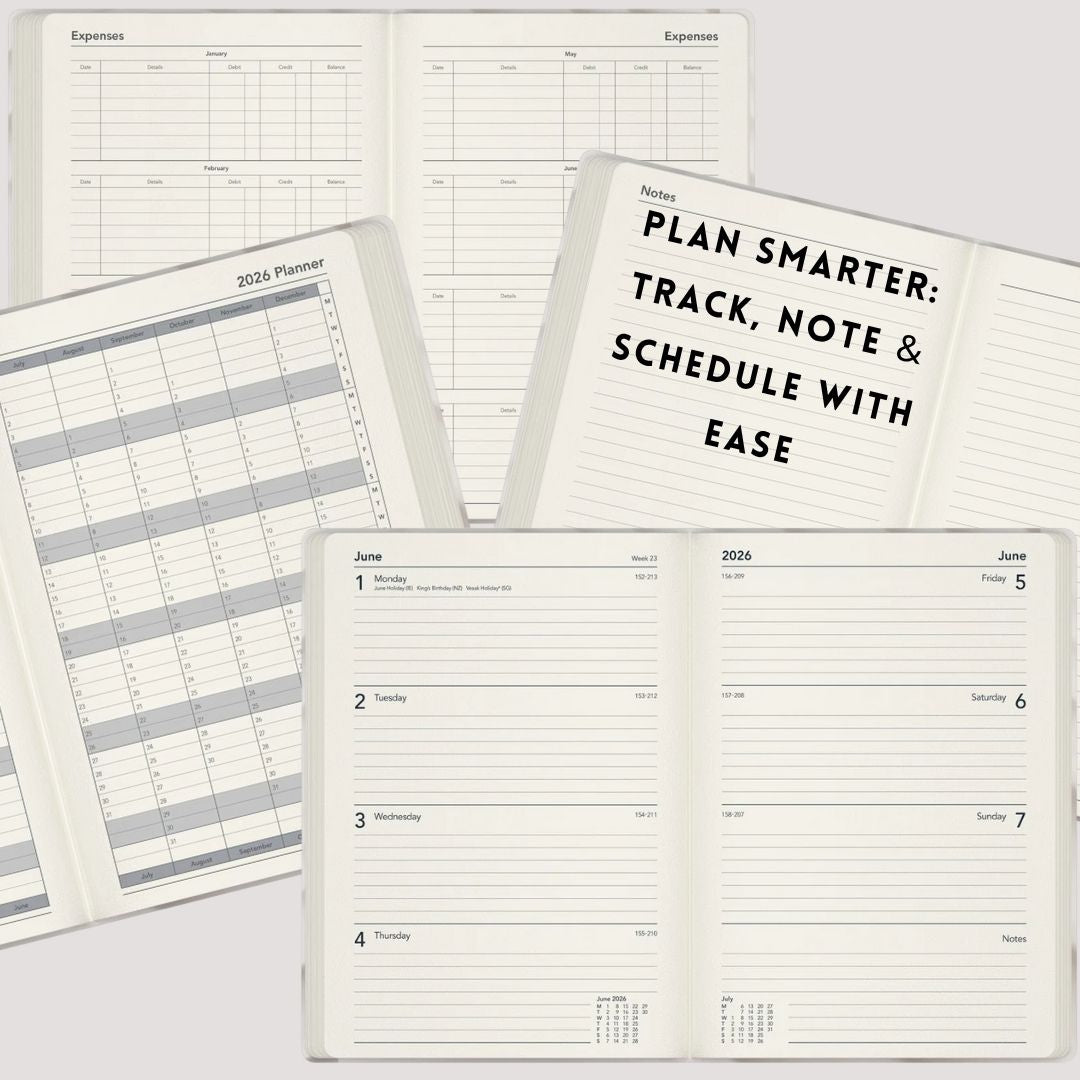 [SG] COLLINS 2026 Dimensional Surfaces A5 Week-To-View Planner [Evergreen Stationery]