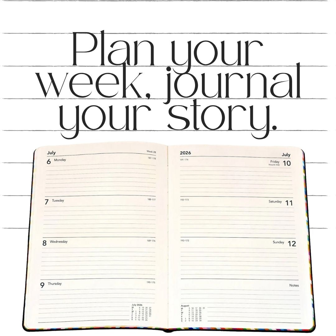 [SG] COLLINS 2026 Edge Rainbow A5 Week-To-View Planner [Evergreen Stationery]