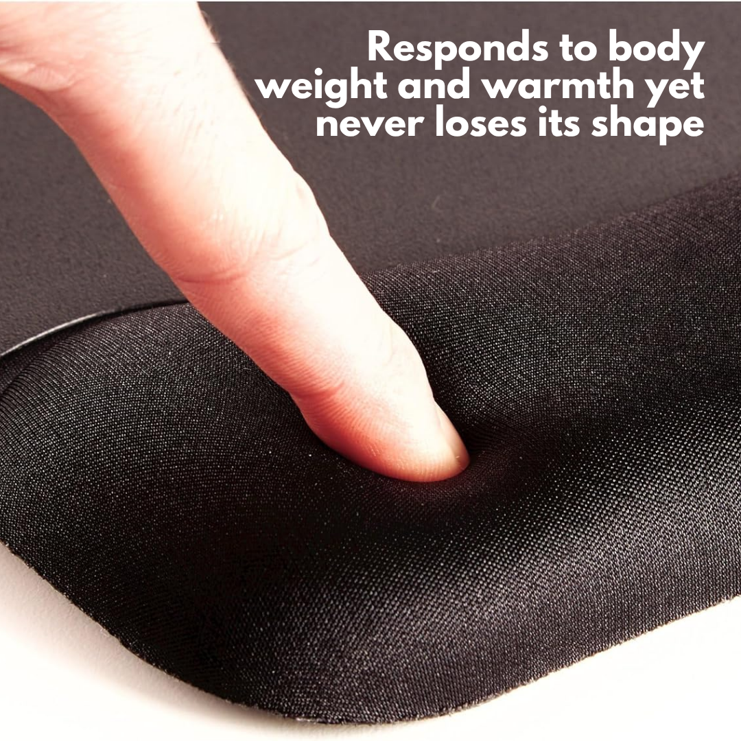 Fellowes Memory Foam Mouse Pad & Wrist Rest | Non-Skid | Optical-Friendly | Pressure Relief | Black