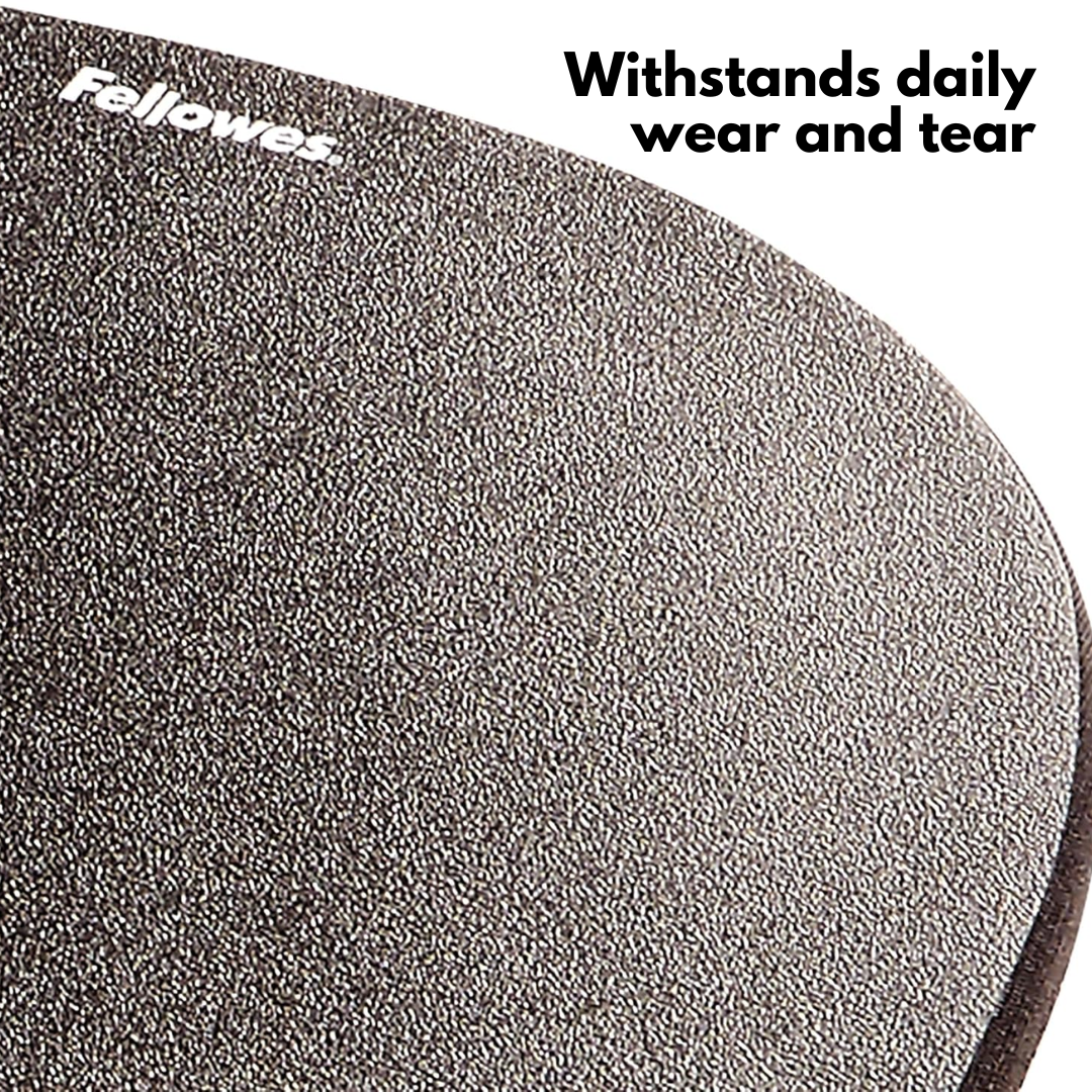 Fellowes Memory Foam Mouse Pad & Wrist Rest | Non-Skid | Optical-Friendly | Pressure Relief | Black