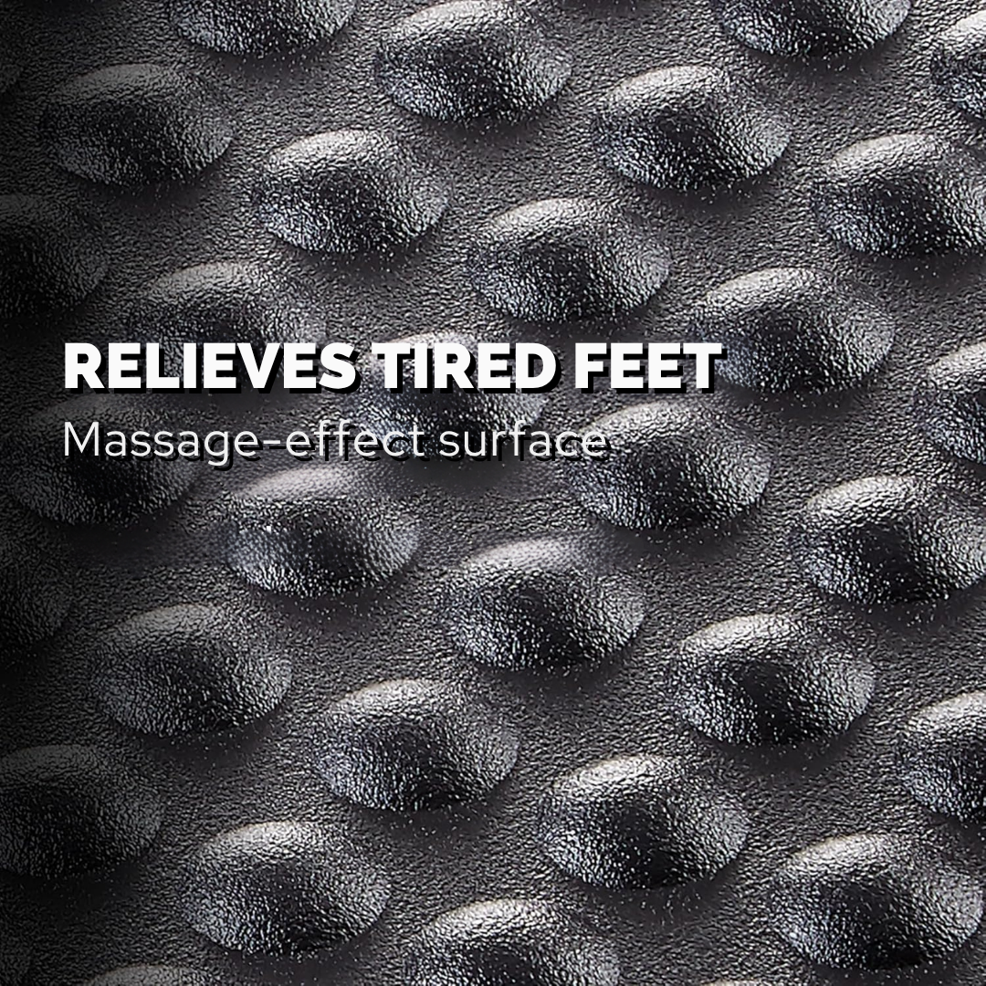 Fellowes Standard Footrest | Dual Height Adjustment | Massage Surface | Reduces Fatigue | 5 Year Warranty | Black