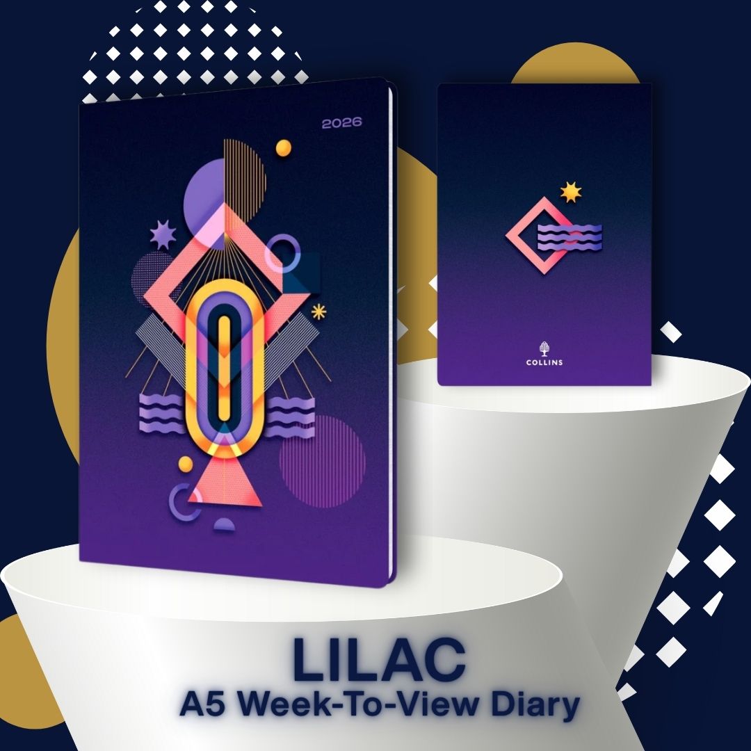 [SG] COLLINS 2026 Irregular Geometrics A5 Week-To-View Planner [Evergreen Stationery]